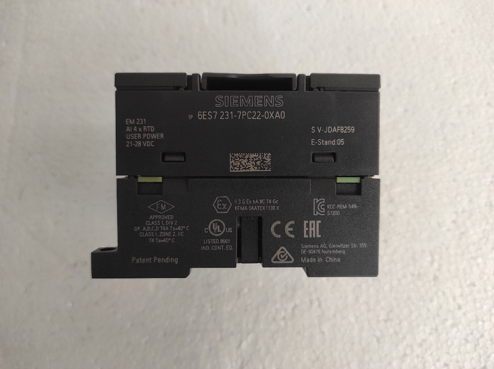 admin/uploads/uploads/Siemens em231 6es7 231 7pc22-0xa0 - EM231 6ES7 231-7PC22-0XA0 Analog Input Modul_2.webp